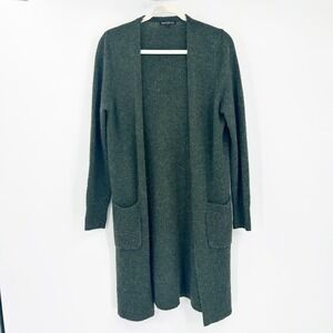 J.Crew Mercantile XS Olive Green Alpaca‎ Blend Long Open Front Cardigan Sweater